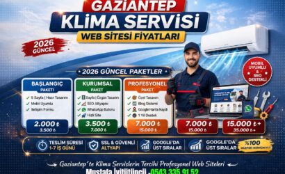 Gaziantep Klima Servisi Web Sitesi Fiyatları